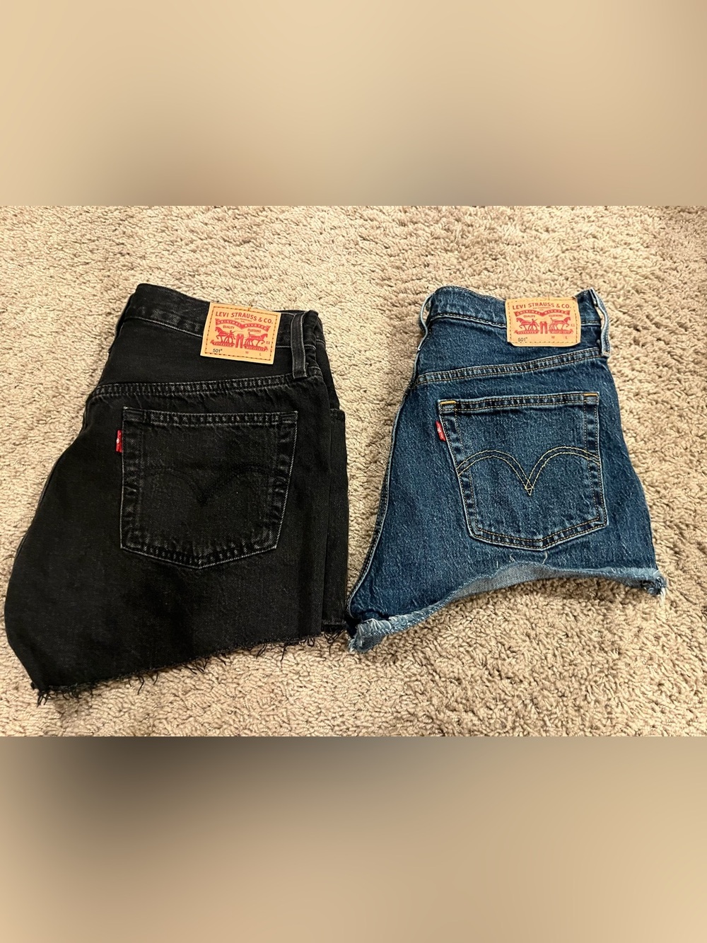 Levi's Denim Shorts black and denim color.  Like New
